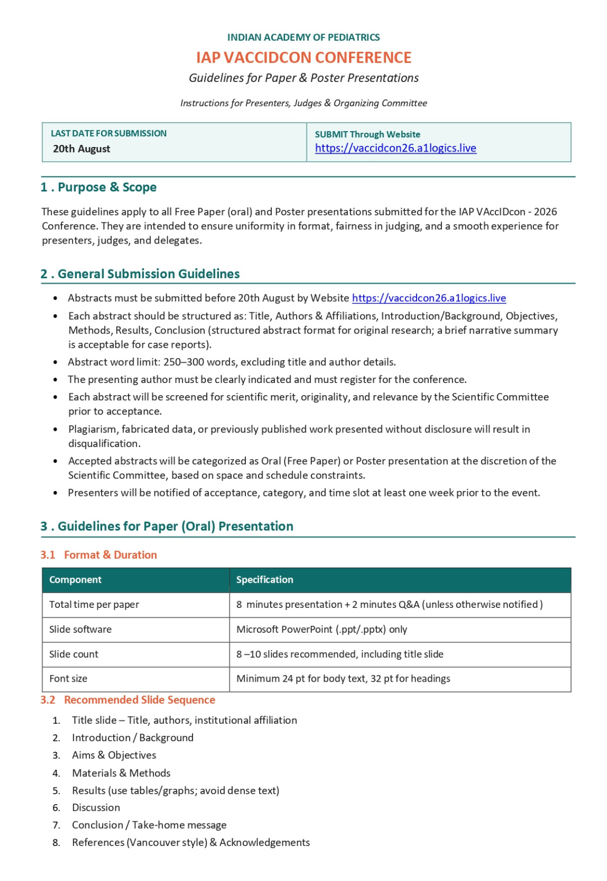 scientific guidelines